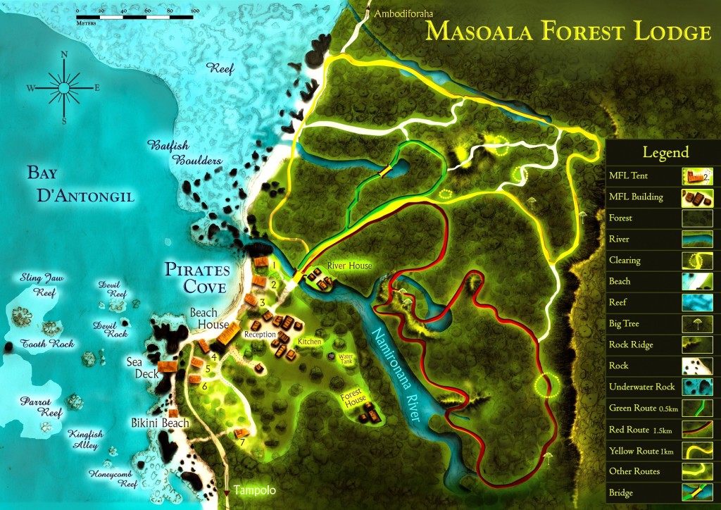 Map of Masoala Forest Lodge