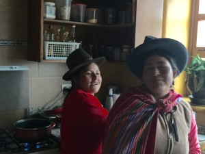 Kitchen helpers at the Inn